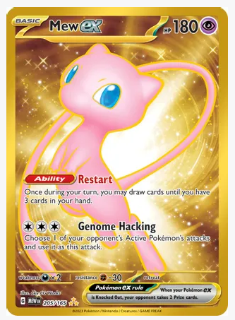 Mew ex - 205/165 - SV: Scarlet and Violet 151 (MEW) PikaDecker Mew ex - 205/165 - SV: Scarlet and Violet 151 (MEW) PikaDecker